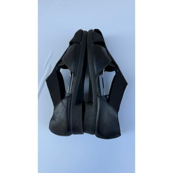 Airspree Women's Black Sandals Slip On Leather Size 7 summer - Picture 6 of 11